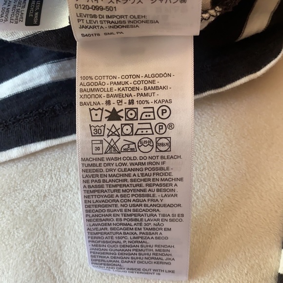 New Levi's Cora Sailor Long Sleeve striped Tee - Picture 5 of 7